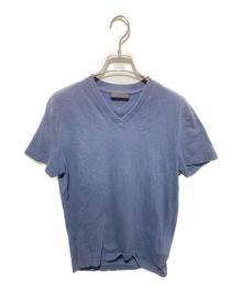 PRADA（プラダ）の古着「VネックTシャツ」｜ネイビー