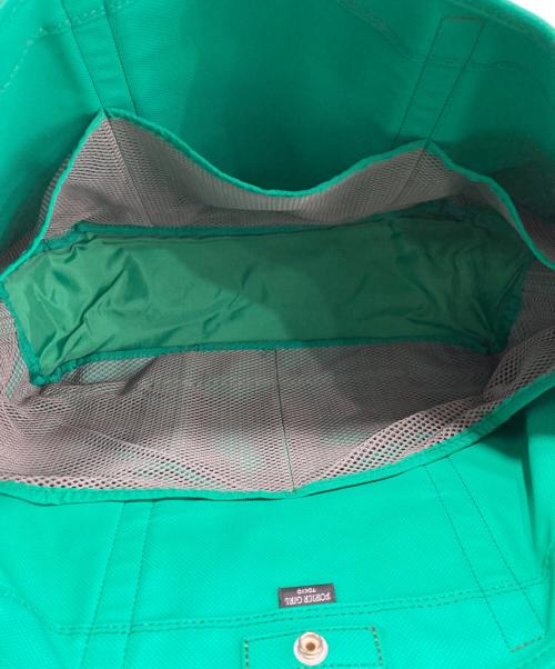 POTER GIRL（ポーターガール）POTER GIRL (ポーターガール) ボーイフレンドトートバッグ ネイビー×グリーンの古着・服飾アイテム