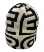 FENDI×MARC JACOBSフェンディ×マークジェイコブズ）の古着「コラボニットキャップ」｜ホワイト×ブラック