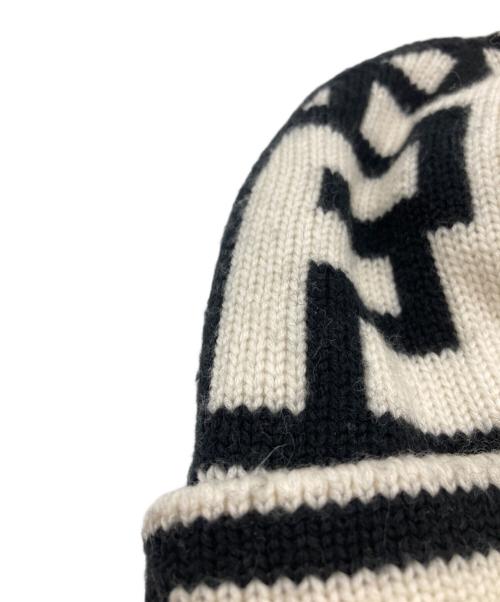 FENDI（フェンディ）FENDI (フェンディ) MARC JACOBS (マークジェイコブズ) コラボニットキャップ ホワイト×ブラックの古着・服飾アイテム