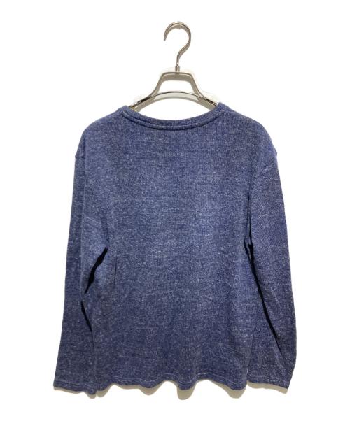 BLACK LABEL CRESTBRIDGE（ブラックレーベル クレストブリッジ）BLACK LABEL CRESTBRIDGE (ブラックレーベル クレストブリッジ) チェックポケットニット ネイビー サイズ:Ｌの古着・服飾アイテム