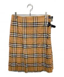 BURBERRY LONDON（バーバリーロンドン）の古着「ノバチェック巻きスカート」｜ブラウン