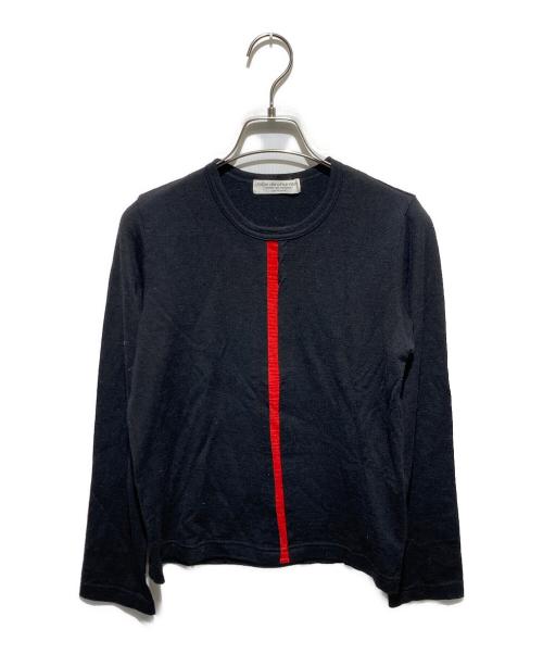 ROBE DE CHAMBRE COMME DES GARCONS（ローブドシャンブル コムデギャルソン）ROBE DE CHAMBRE COMME DES GARCONS (ローブドシャンブル コムデギャルソン) AD2002 ウールデザインカットソー ブラック サイズ:不明の古着・服飾アイテム