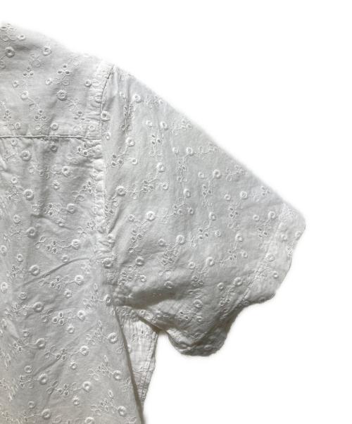 ROBE DE CHAMBRE COMME DES GARCONS（ローブドシャンブル コムデギャルソン）ROBE DE CHAMBRE COMME DES GARCONS (ローブドシャンブル コムデギャルソン) 01ss レースデザインシャツ ホワイト サイズ:Sの古着・服飾アイテム