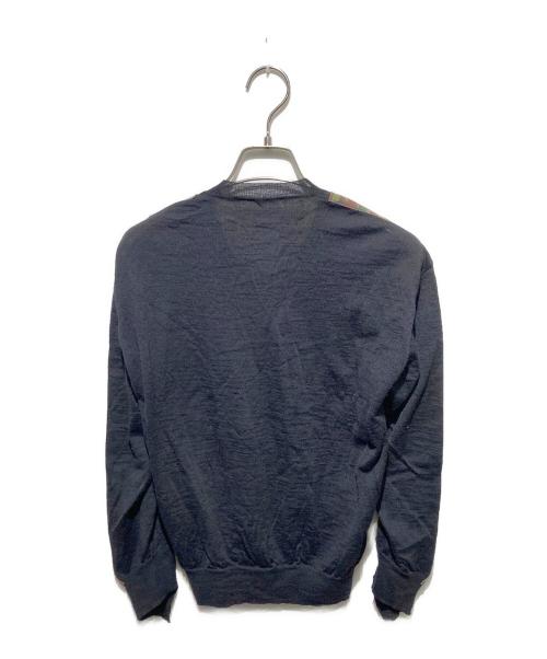 COMME des GARCONS（コムデギャルソン）COMME des GARCONS (コムデギャルソン) AD2000 カモ切替ニット ブラック×グリーン サイズ:不明の古着・服飾アイテム