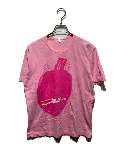 COMME des GARCONS PARFUMS（コムデギャルソンパルファム）COMME des GARCONS PARFUMS (コムデギャルソンパルファム) 2000 クリスマス限定 パルファムtシャツ ピンク サイズ:Mの古着・服飾アイテム