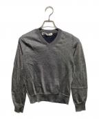 COMME des GARCONSコムデギャルソン）の古着「AD2001 ラメVネックニット」｜グレー
