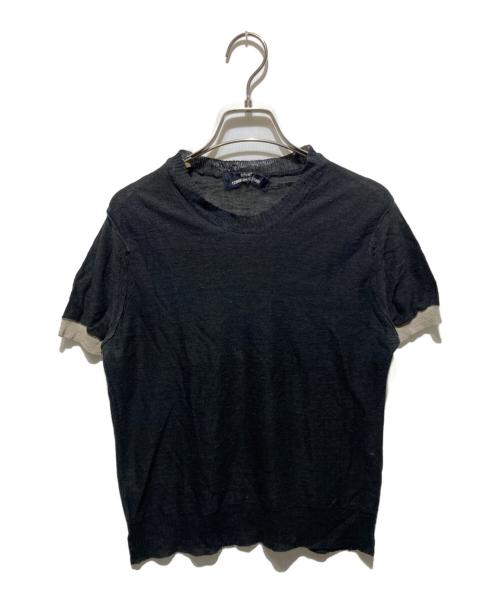 tricot COMME des GARCONS（トリココムデギャルソン）tricot COMME des GARCONS (トリココムデギャルソン) AD1998 90s インサイドアウトリネン半袖ニット ブラック サイズ:-の古着・服飾アイテム