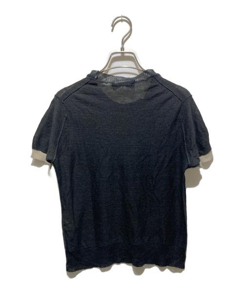 tricot COMME des GARCONS（トリココムデギャルソン）tricot COMME des GARCONS (トリココムデギャルソン) AD1998 90s インサイドアウトリネン半袖ニット ブラック サイズ:-の古着・服飾アイテム