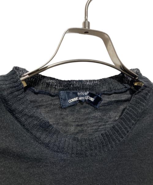 tricot COMME des GARCONS（トリココムデギャルソン）tricot COMME des GARCONS (トリココムデギャルソン) AD1998 90s インサイドアウトリネン半袖ニット ブラック サイズ:-の古着・服飾アイテム