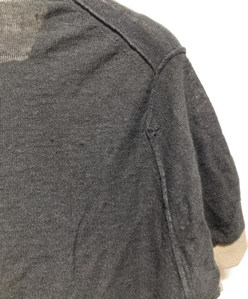tricot COMME des GARCONS（トリココムデギャルソン）tricot COMME des GARCONS (トリココムデギャルソン) AD1998 90s インサイドアウトリネン半袖ニット ブラック サイズ:-の古着・服飾アイテム