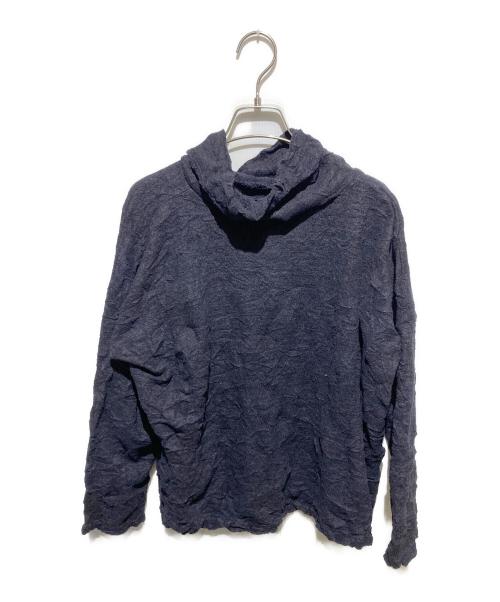 me ISSEY MIYAKE（ミーイッセイ ミヤケ）me ISSEY MIYAKE (ミーイッセイ ミヤケ) シワ加工ハイネックカットソー ネイビー サイズ:不明の古着・服飾アイテム