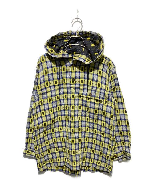 plantation（プランテーション）Plantation (プランテーション) イッセイミヤケ期 アーカイブフーデッドシャツ イエロー サイズ:Mの古着・服飾アイテム