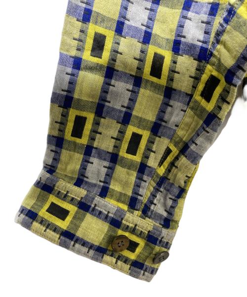 plantation（プランテーション）Plantation (プランテーション) イッセイミヤケ期 アーカイブフーデッドシャツ イエロー サイズ:Mの古着・服飾アイテム