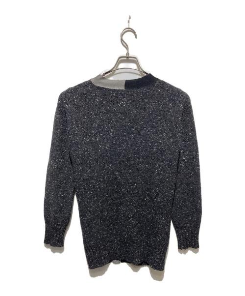 sacai（サカイ）sacai (サカイ) 異素材トリミングロングカーディガン グレー サイズ:2の古着・服飾アイテム