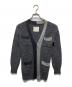 sacai（サカイ）の古着「異素材トリミングロングカーディガン」｜グレー