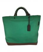 COACHコーチ）の古着「ブリーカーキャンバスビーチ2WAYバッグ」｜グリーン