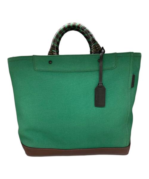 COACH（コーチ）COACH (コーチ) ブリーカーキャンバスビーチ2WAYバッグ グリーンの古着・服飾アイテム