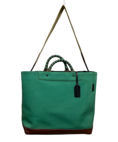 COACH（コーチ）COACH (コーチ) ブリーカーキャンバスビーチ2WAYバッグ グリーンの古着・服飾アイテム