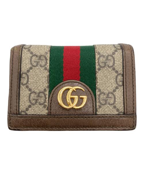 GUCCI（グッチ）GUCCI (グッチ) 2つ折り財布 ブラウンの古着・服飾アイテム