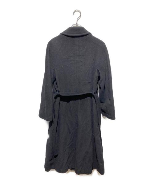 MaxMara（マックスマーラ）MaxMara (マックスマーラ) 白タグ カシミヤ混ベルテッドコート ブラック サイズ:34の古着・服飾アイテム