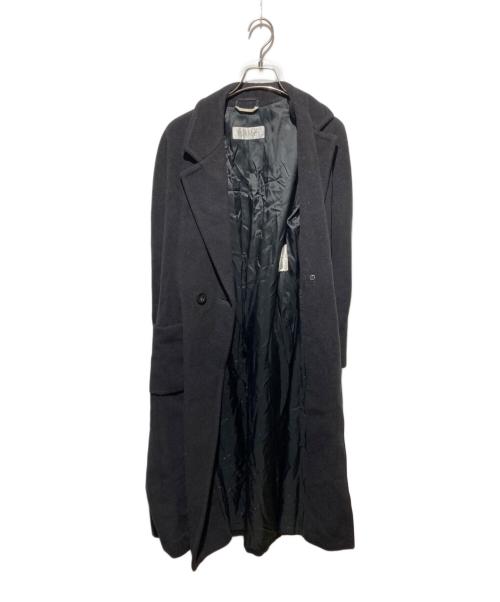 MaxMara（マックスマーラ）MaxMara (マックスマーラ) 白タグ カシミヤ混ベルテッドコート ブラック サイズ:34の古着・服飾アイテム