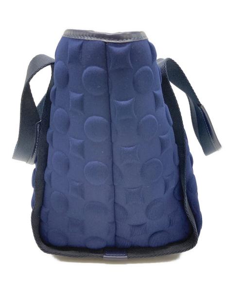 la quoh（ラクーオ）la quoh (ラクーオ) 南蛮七宝エンボスボンディングトート ネイビーの古着・服飾アイテム