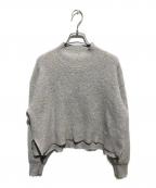 ARPEGE STORYアルページュストーリー）の古着「キャミ付きスパンコールショートニット」｜シルバー