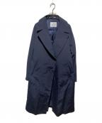 TOMORROW LANDトゥモローランド）の古着「ポリエステルコットン ベルテッドダウンコート」｜ネイビー