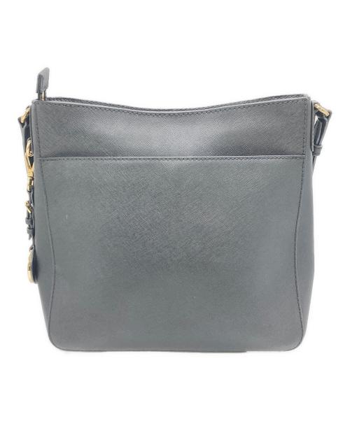 MICHAEL KORS（マイケル・コース）MICHAEL KORS (マイケル・コース) レザーショルダーバッグ ブラックの古着・服飾アイテム