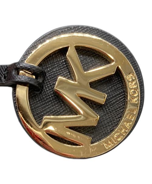 MICHAEL KORS（マイケル・コース）MICHAEL KORS (マイケル・コース) レザーショルダーバッグ ブラックの古着・服飾アイテム