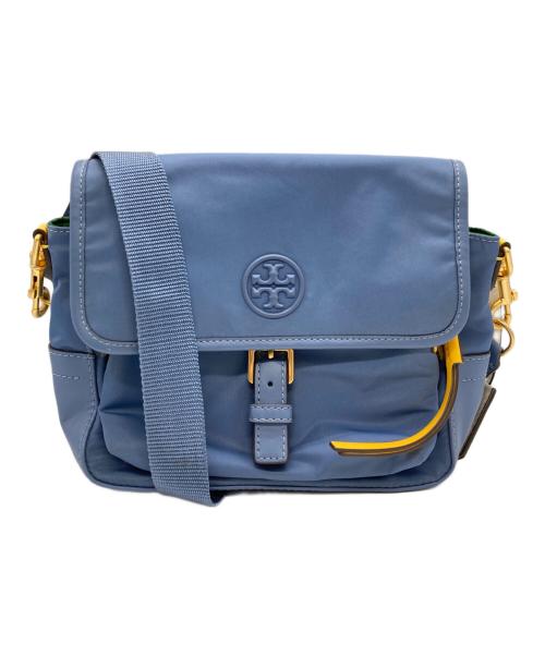 TORY BURCH（トリーバーチ）TORY BURCH (トリーバーチ) フラップショルダーバッグ ブルーの古着・服飾アイテム