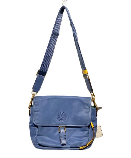 TORY BURCH（トリーバーチ）TORY BURCH (トリーバーチ) フラップショルダーバッグ ブルーの古着・服飾アイテム