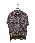 OLD STUSSYオールドステューシー）の古着「80s 黒タグアロハシャツ」｜パープル