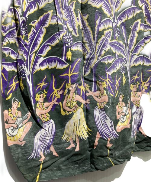 OLD STUSSY（オールドステューシー）old stussy (オールドステューシー) 80s 黒タグアロハシャツ パープル サイズ:Lの古着・服飾アイテム