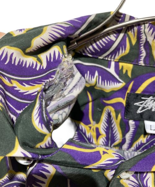 OLD STUSSY（オールドステューシー）old stussy (オールドステューシー) 80s 黒タグアロハシャツ パープル サイズ:Lの古着・服飾アイテム