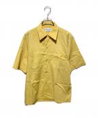 PERMANENT PRESSパーマネントプレス）の古着「70s オープンカラーシャツ」｜イエロー