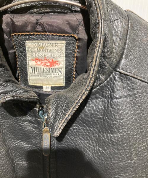 MILLESIMES（ミレジム）MILLESIMES (ミレジム) レザーボンバージャケット ブラック サイズ:不明の古着・服飾アイテム