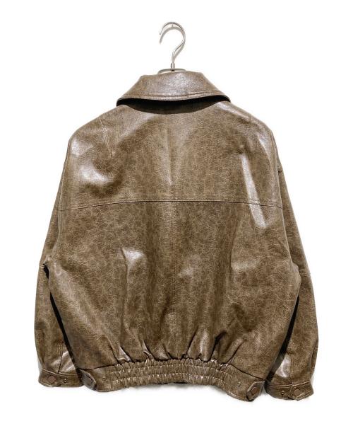 SLY（スライ）SLY (スライ) FAUX LEATHER ZIP UP ブルゾン ブラウン サイズ:FREEの古着・服飾アイテム