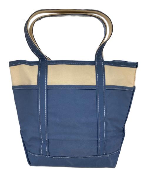 L.L.Bean（エルエルビーン）L.L.Bean (エルエルビーン) カスコベイトートバッグ アイボリー×ブルーの古着・服飾アイテム