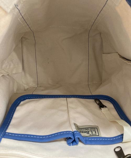 L.L.Bean（エルエルビーン）L.L.Bean (エルエルビーン) カスコベイトートバッグ アイボリー×ブルーの古着・服飾アイテム