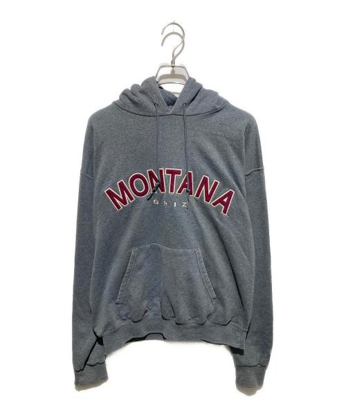 Champion（チャンピオン）Champion (チャンピオン) 00s MONTANA フロント刺繍プルオーバーパー グレー サイズ:Mの古着・服飾アイテム