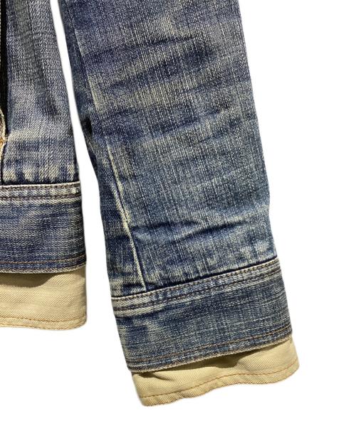 DOLCE & GABBANA（ドルチェ＆ガッバーナ）DOLCE & GABBANA (ドルチェ＆ガッバーナ) アーカイブレイヤードデニムジャケット インディゴ サイズ:46の古着・服飾アイテム