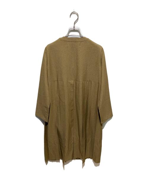 Midi-Umi（ミディウミ）Midi-Umi (ミディウミ) クルーネックプリーツワンピース ベージュ サイズ:不明の古着・服飾アイテム