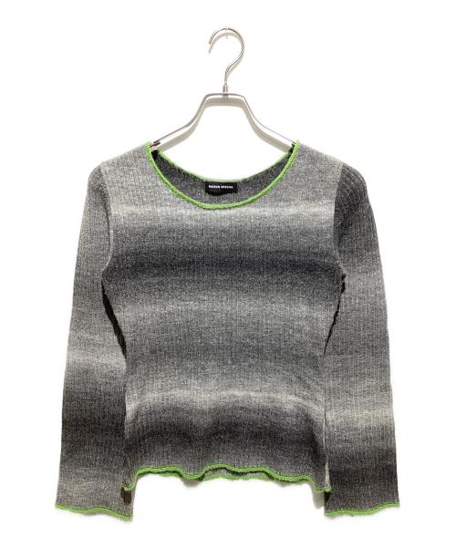 MAISON SCOTCH（メゾンスコッチ）MAISON SCOTCH (メゾンスコッチ) With Muffler Gradient Knit Tops グレー サイズ:FREEの古着・服飾アイテム