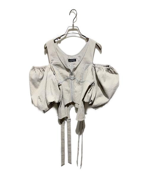 MAISON SPECIAL（メゾンスペシャル）MAISON SPECIAL (メゾンスペシャル) 2WAYパフスリーブトップス グレー サイズ:FREEの古着・服飾アイテム