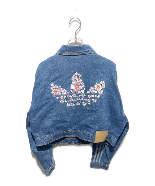 adidas（アディダス）adidas (アディダス) 桜刺繍デニムジャケット インディゴ サイズ:Mの古着・服飾アイテム