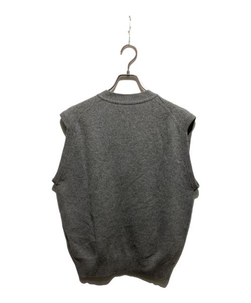 Christian Dior MONSIEUR（クリスチャンディオールムッシュ）Christian Dior MONSIEUR (クリスチャンディオールムッシュ) カシミヤ混ニットベスト グレー サイズ:Lの古着・服飾アイテム