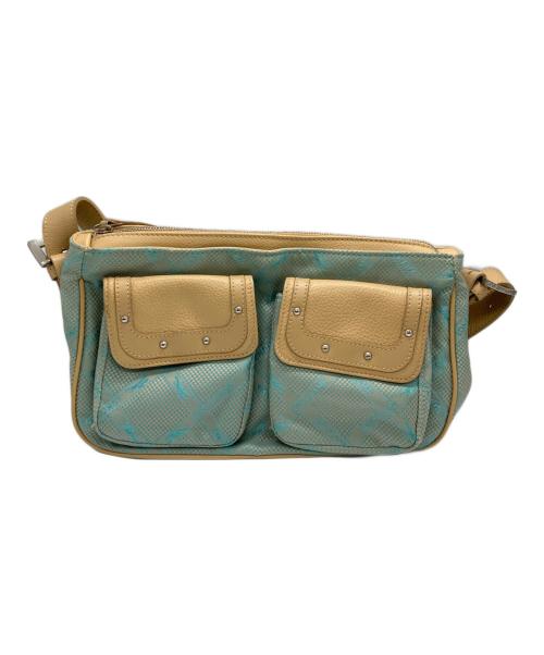 LONGCHAMP（ロンシャン）LONGCHAMP (ロンシャン) ショルダーバッグ ブルー×ベージュの古着・服飾アイテム