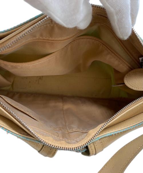 LONGCHAMP（ロンシャン）LONGCHAMP (ロンシャン) ショルダーバッグ ブルー×ベージュの古着・服飾アイテム